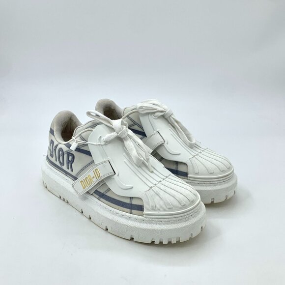 Christian Dior Dior-ID White Thick-Soled Lace-Up Sneakers Womens 37.5 - Picture 3 of 9